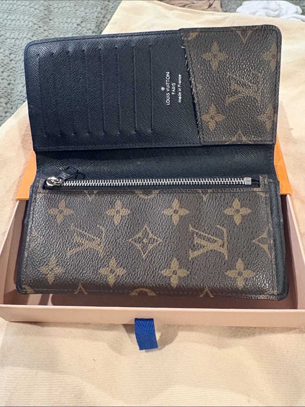 Louis Vuitton Monogram Long Wallet in Brown and Black Serial #CT2191 - Picture 4 of 5